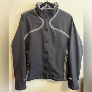 MOUNTAIN HARDWEAR -Women's Medium Black Conduit Jacket SoftShell Full Zip Coat